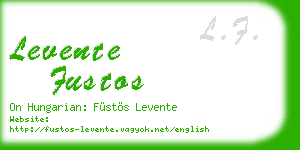 levente fustos business card